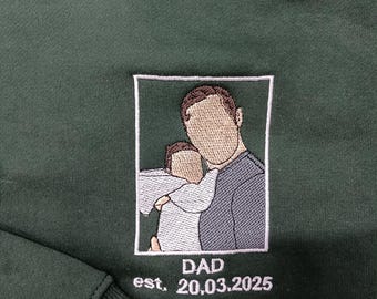 Custom Embroidered Photo T-Shirt, Personalized Gift