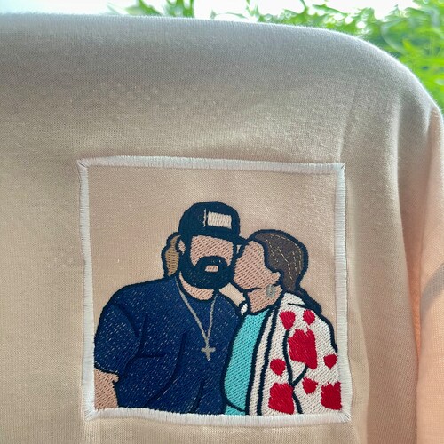 Custom Embroidered Photo Dad T-shirt