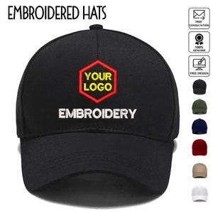 Embroidered Hats-Custom Logo Hat-Embroidered Your Logo-Logo Hat