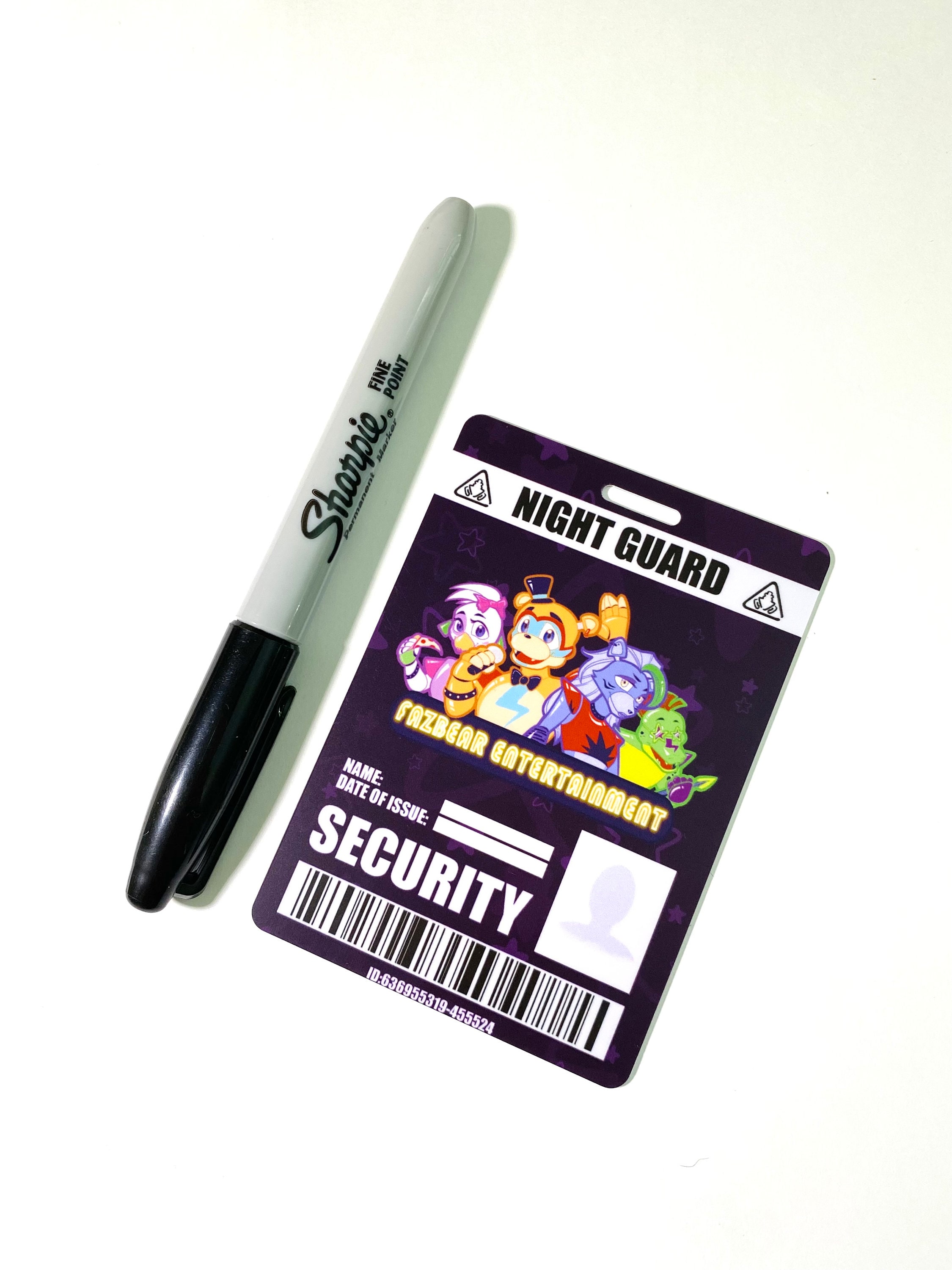 FNAF Security ID Card and optional Lanyard - Etsy