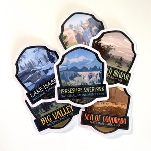 RDR2 National Park Sticker (Individual OR Set) - Vinyl, 2" Height