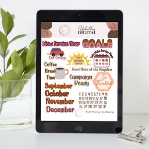 JW Service Year Digital Planner Stickers