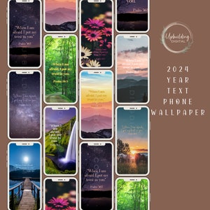 2024 Year Text Scripture Quote Phone Wallpaper