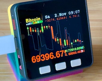 Real Time Krypto- & Börsenkurs-Anzeige benutzerdefinierte Schreibtisch-Ticker Live Bitcoin XRP Ethereum Market Tracker für Trader Bürogeschenk