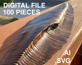 3D Ocean Wave Laser Cut Files, Surf Wave Digital Download Svg Ai Dxf Lightburn, Beach Decor Glowforge Cricut Wave Wall Art Instant Download