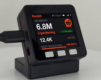 Reddit Subreddit Member Counter | Live WiFi Desk Display for Mods | Real-Time Subreddit Member Tracker | Gift for a Moderator