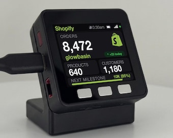 Shopify Order Counter | Live WiFi Desk Display for Sellers | Real-Time Live Sales Tracker | Studio Gadget | Gift for a Shop Owner