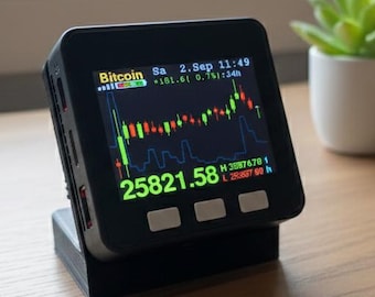 Bitcoin Krypto-Preisanzeige in Realzeit BTC ETH XRP Markt-Ticker Custom Schreibtisch-Tracker für Krypto-Händler und Kapitalanleger