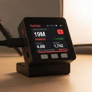 YouTube Subscriber Counter | Live WiFi Desk Display | Real-Time Creator Tracker