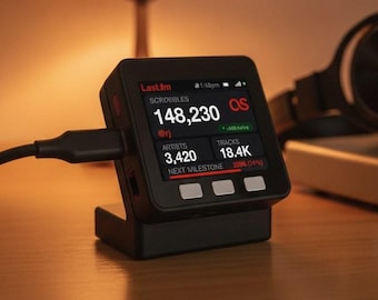 Contador de Scrobbles do Last.fm | Monitor de mesa Wi-Fi ao vivo para amantes da música