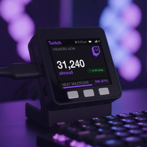 Twitch-Zuschauerzähler | Live-WLAN-Tischdisplay für Streamer