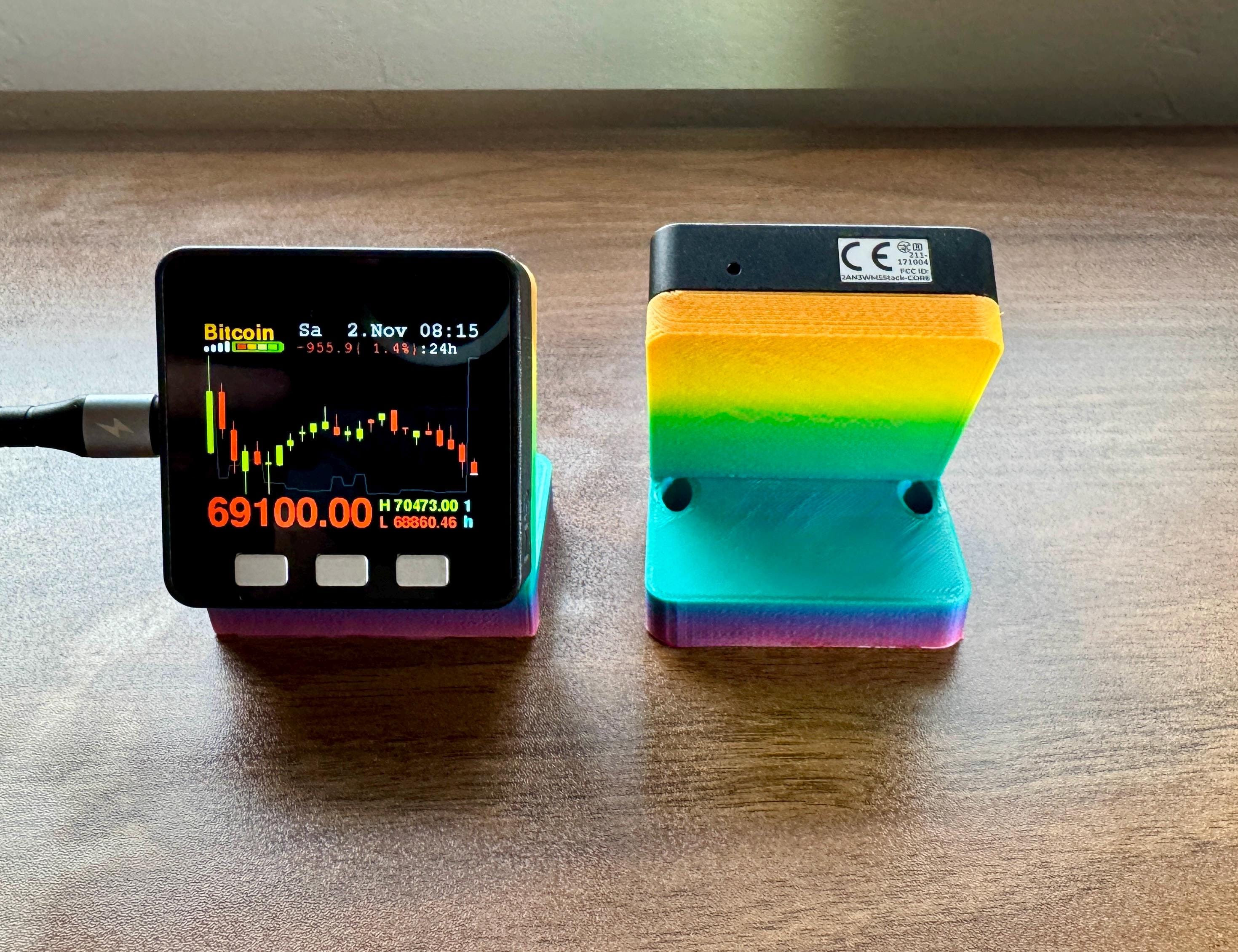 Candlestick Chart Display Rainbow Crypto Price Tracker – Desktop  Candlestick Display, Real-Time Bitcoin ETH Doge Monitor, WiFi Stock Market  Display