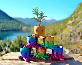 3D Octopus Succulent Planter Pot, Beach Coastal Decor Planter, Nautical Ocean Outdoor Indoor Plant Pot, Unique Housewarming Beach Gift