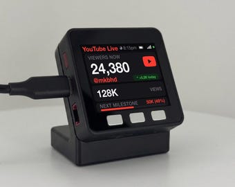 Contador de visualizações do YouTube Live | Display de mesa Wi-Fi para streamers