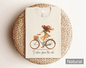 Cycling shirt for woman bicycling gift for her cute cyclist tshirt for woman bicyclist cute bike shirt for female bicyclist