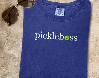 Funny Pickleball Boss Shirt, Comfort Colors Pickleboss, Pickleball Outfit, Pickleball Gift for Her, Pickleball Player Gift, Pickle Ball