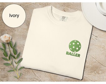 Embroidered Pickleball Shirt, Baller Shirt, Gift for PIckleball Lover, Comfort Colors Shirt Pickleball, Stay Out of the Kitchen