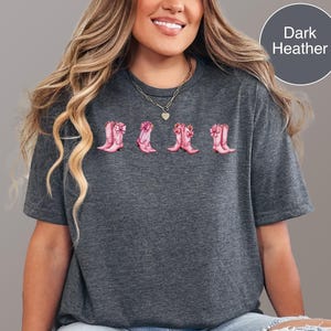 Pink Coquette Cowgirl Boots Shirt for Women who Love Western Wear and a Country Vibe