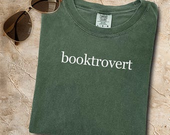 Booktrovert Shirt, Book Lover Tee, Comfort Colors Reader Gift, Librarian Shirt, , Book T-Shirts, Bookish Gift, Teacher Gift, Book Club Gift