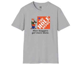 Hole Depot Cornhole Shirt - Parody Logo - Cornhole T-Shirt - Short Sleeve Tee