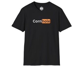 Koszulka z krótkim rękawem Cornhole Parody do Cornhole Funny