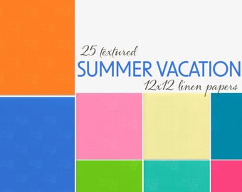 Summer Linen Digital Paper – 25 Bright 12x12 Backgrounds (Digital Download)