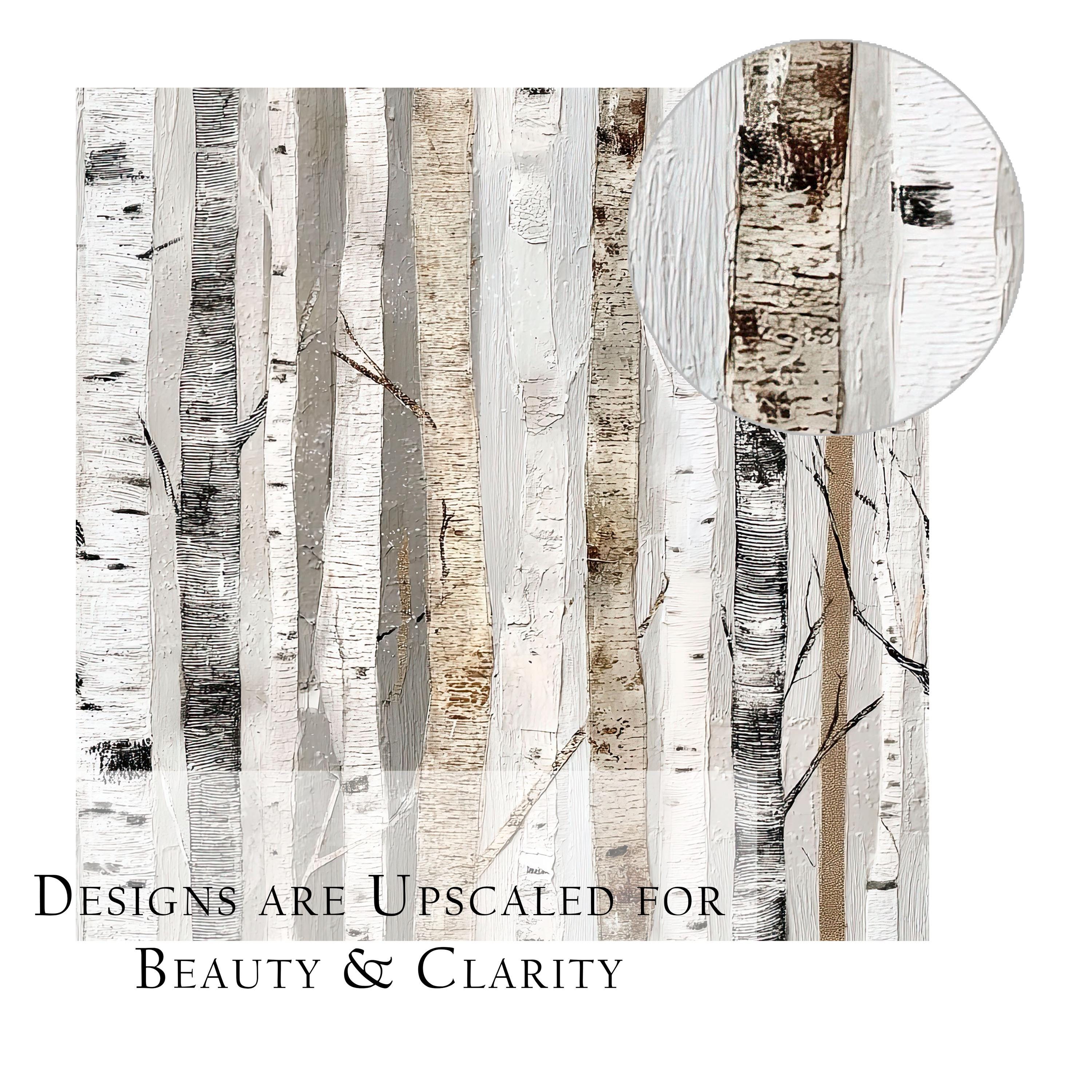 Seamless Birch Tree Digital Papers – 20 Winter Woodland Backgrounds ...