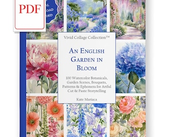An English Garden in Bloom PDF Download - Flowers, Ephemera, Patterns and Backgrounds