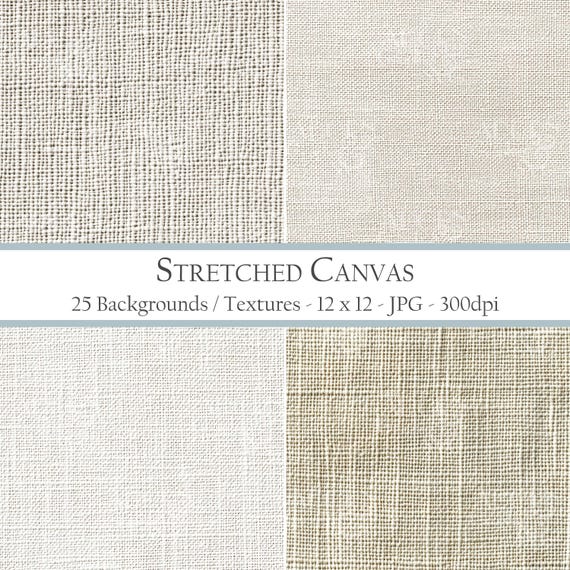 Stretched Canvas Background Papers, Canvas Textures, Seamless Canvas Weave, Neutral Flat Lay Surface for Mockups, Realistic Fabric Backdrops