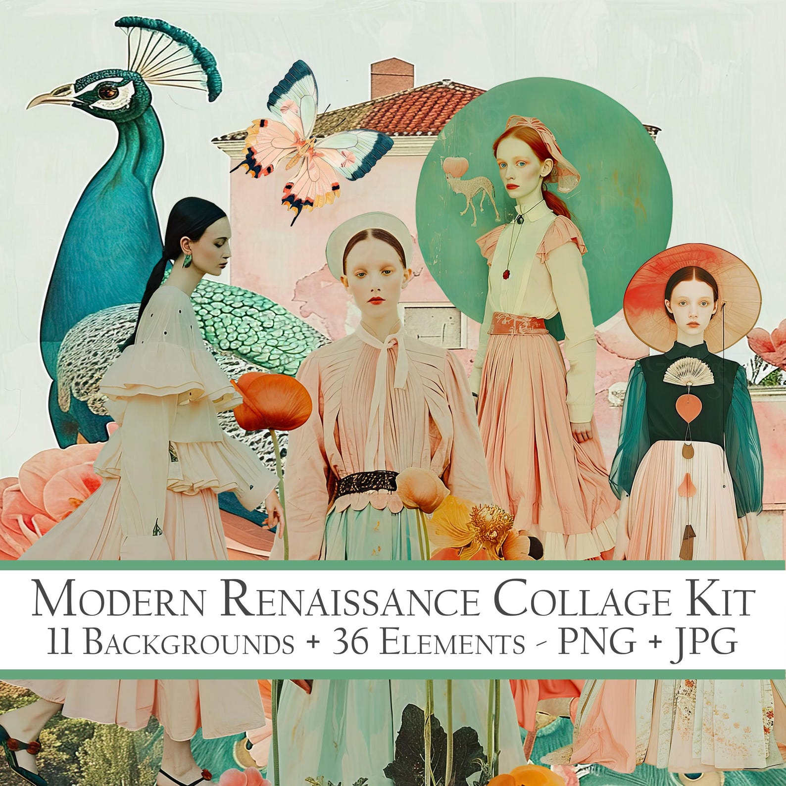 Modern Renaissance, Whimsical Collage Collection, Surreal Art for Junk ...