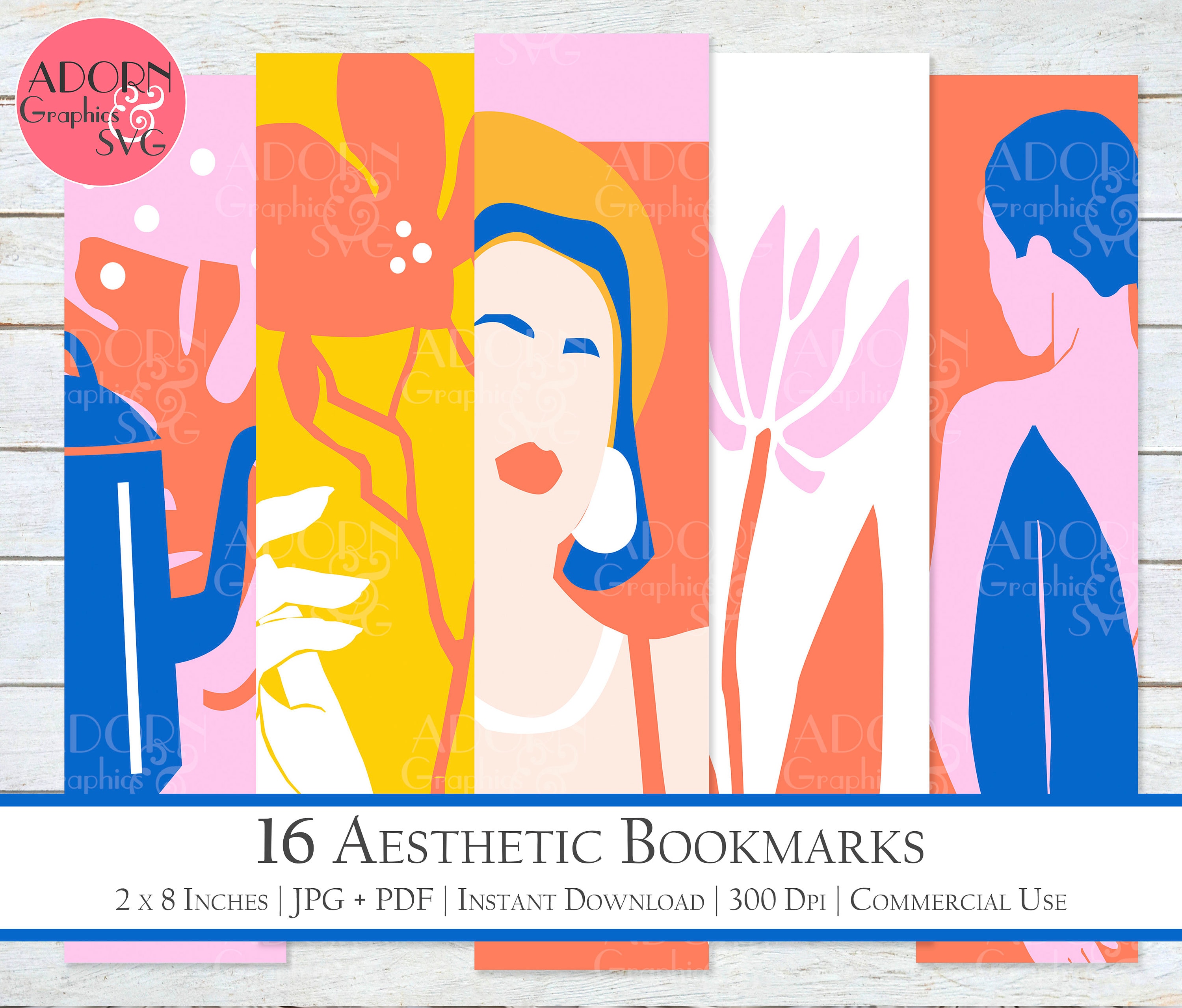Aesthetic Bookmarks, Cute Bookmarks, Boho Bookmark Bundle, Unique Bookmarks, Bookish Gift, Printable, Digital Download, Commercial Use