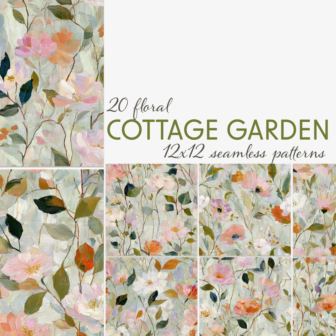 Vintage Floral Scrapbook Paper – Seamless Cottagecore Flower ...