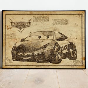 Lightning McQueen Poster, Kidsart, Gift For Child, Cars Poster, Cars Print, Cars Wall Art, Nursery Poster,  Cars Art, Gift For Boy, Nursery