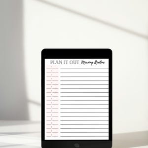 Plan It Out Morning Routine Template | Printable Daily Routine Planner | PDF