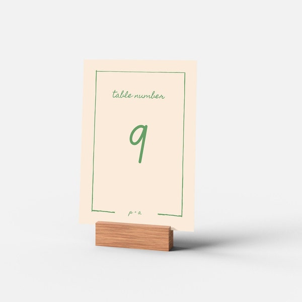 WEDDING TABLE NUMBER- whimsical, colorful, hand drawn, table number, digital download.