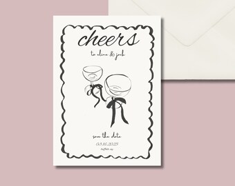 Elegant Save the Date, Whimsical, Hand Written, Chic, Funky, Elevated Digital Templates.