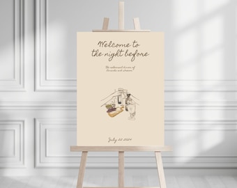 Welcome Sign, Rehearsal Dinner, Dinner Party, Artsy, Unique, Trendy, Welcome Sign, Instant Download.