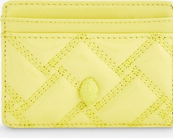 Kurt Geiger Yellow Drench Quilted-leather Card Holder