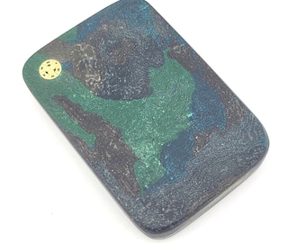 Rag Micarta Worry Stone Keychain Pocket FOBS EDC Fidgeting Mosaic Pin