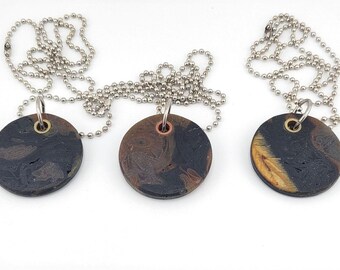 Rag Micarta Pendant EDC Necklace Chain