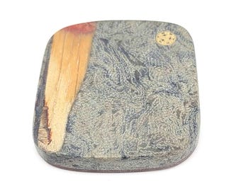 Rag Micarta Worry Stone Pocket Keychain FOBS EDC Fidgeting Mosaic Pin