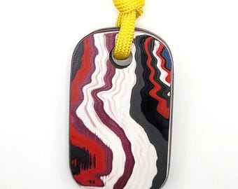 Paint Worry Stone Keychain FOBS EDC Paracord Fidgeting Paint Pocket