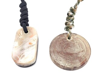 Wood Rag Micarta Worry Stone Keychain FOBS EDC Paracord Fidgeting