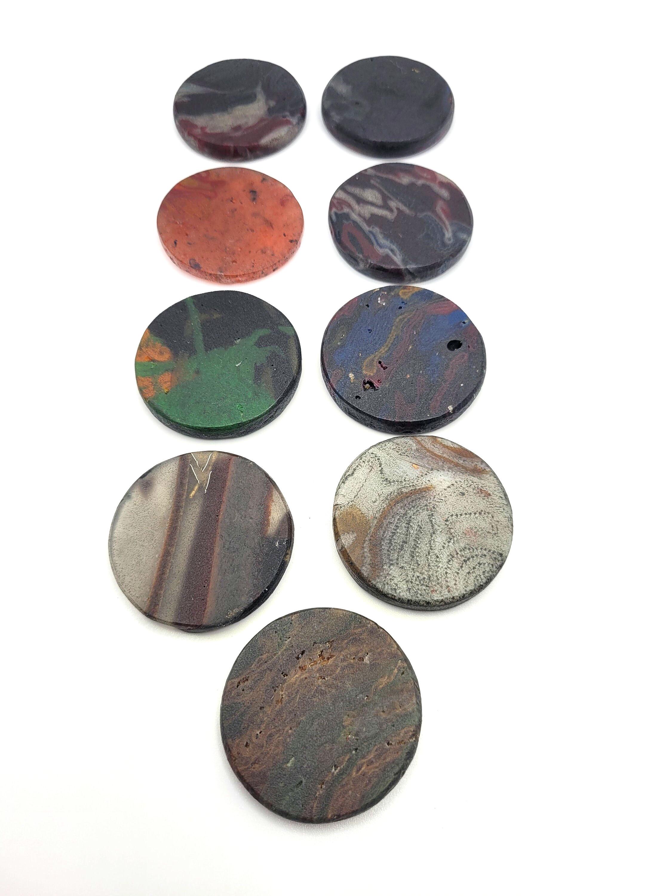 Coin Rag Rag Micarta Coins Worry Stones Micarta Change Fidgeting Pocket - Etsy