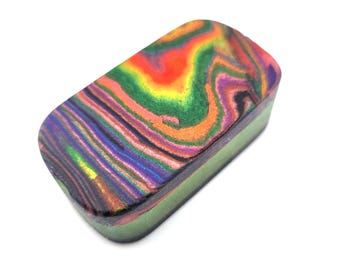 Glow Rag Micarta Worry Stone Keychain FOBS EDC Fidgeting Pocket