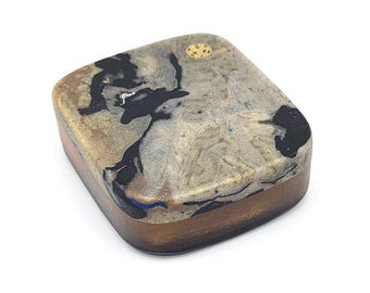 Glow Rag Micarta Worry Stone Keychain FOBS EDC Fidgeting Mosaic Pin Pocket