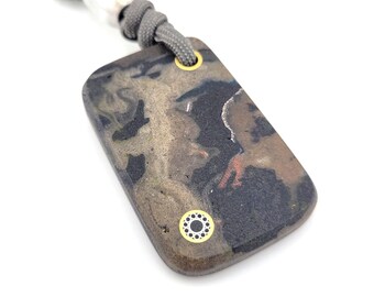 Llavero de piedra de preocupación de trapo Micarta FOBS EDC Paracord de bolsillo