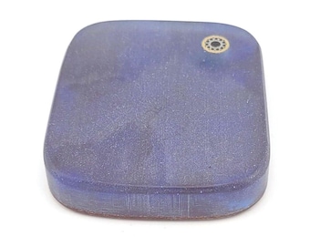 Blue Worry Stone Keychain Pocket FOBS EDC Fidgeting Mosaic Pin