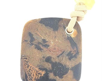 Burlap Rag Micarta Worry Stone Pocket Keychain FOBS EDC Fidgeting