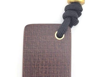 Burlap Rag Micarta Worry Stone Keychain FOBS EDC Paracord Fidgeting